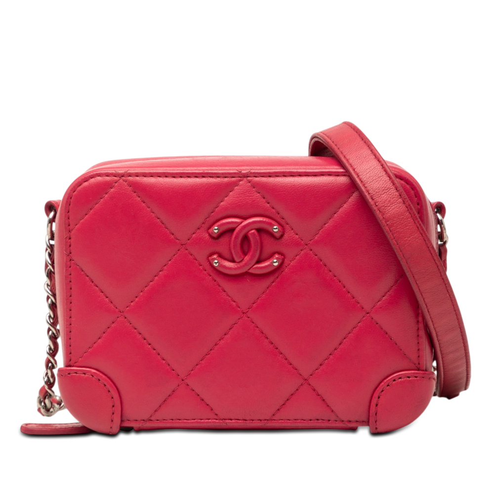 Pre-Loved Chanel Mini Quilted Lambskin Covered CC Camera Bag